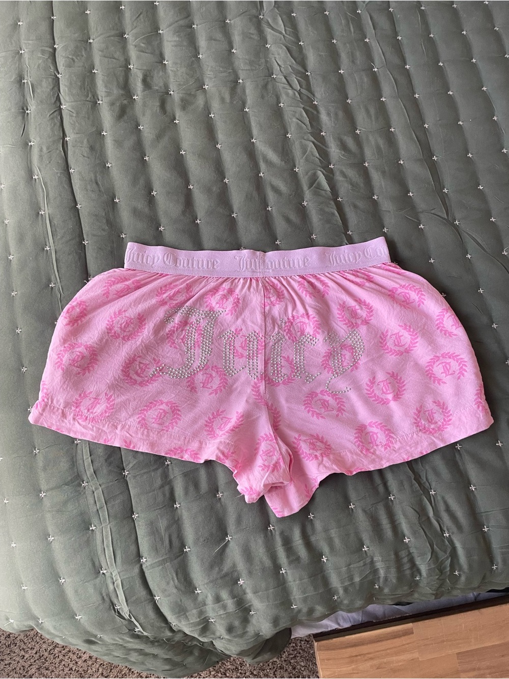 Juicy Couture Women's Pink Logo Sleepwear Shorts